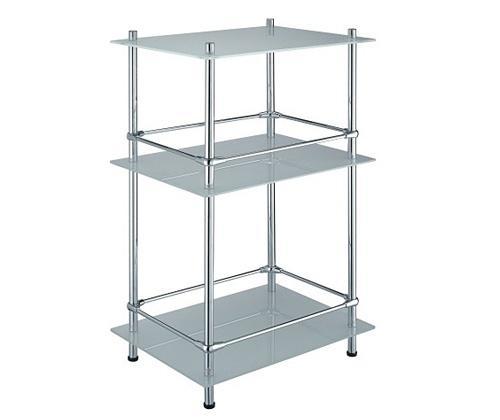 Напольная стеклянная тройная полка с бортиком WasserKRAFT 4033